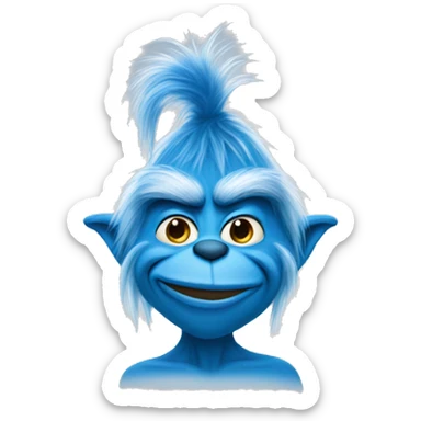 Blue grinch that’s blue sticker