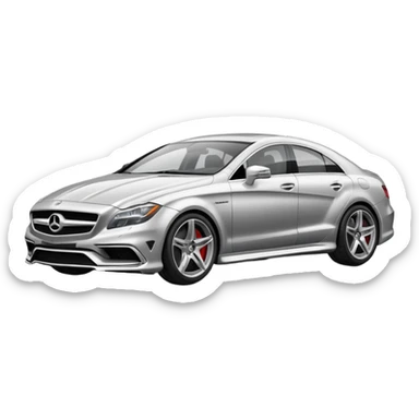 light silver cls63s 2016 sideways sticker