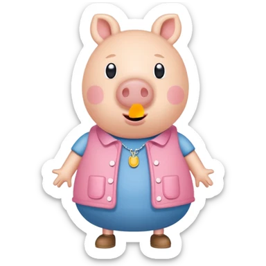 pepa pig kakabroek sticker