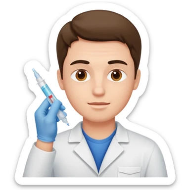 guy doing vaccine  sticker