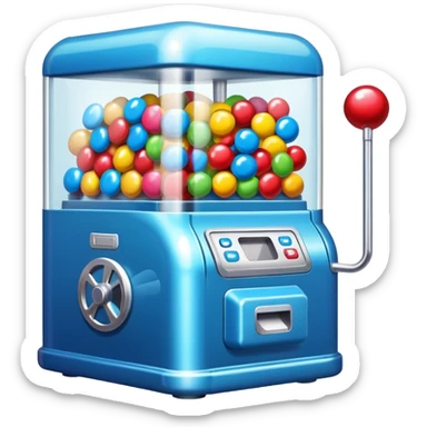 blue candy machine sticker