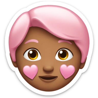 Baby-pink heart  sticker