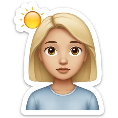 girl facing west looking north  sticker