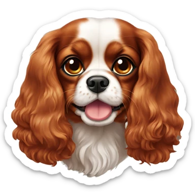 Ruby cavalier King Charles spaniel sticker