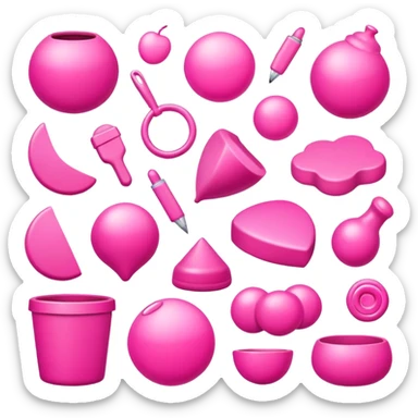 Pink different things sticker