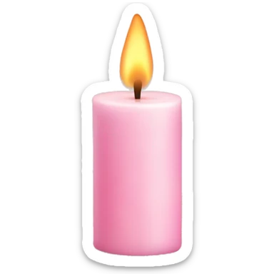 light pink candle sticker