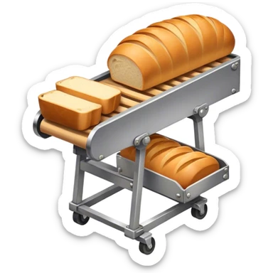 Conveyor transporting bread sticker