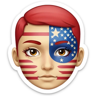 American flag temporary face tattoo sticker