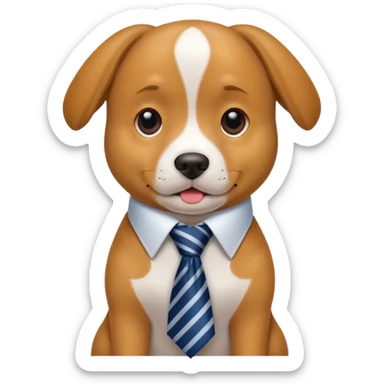 My dog whereing a tie  sticker