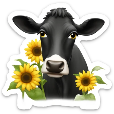Vacas con girasoles  sticker
