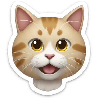 Cat karateca golpeando tablas sticker