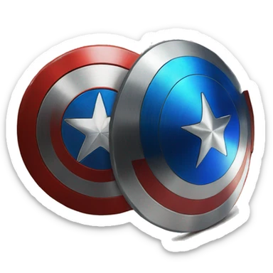 captain america shield with META logo replacing the star  sticker