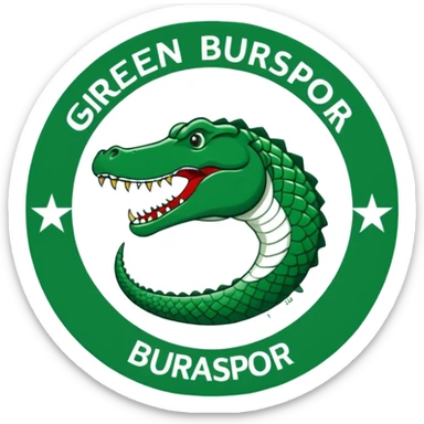 Green,white color Bursaspor turkish football club logo sticker