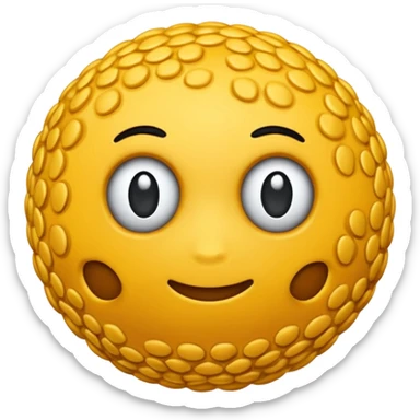 bola de crochê na cor ciano  sticker