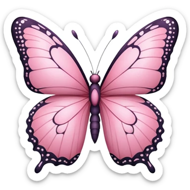 borboleta rosa sticker