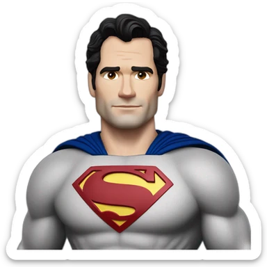 Henry cavill with superman suit sticker