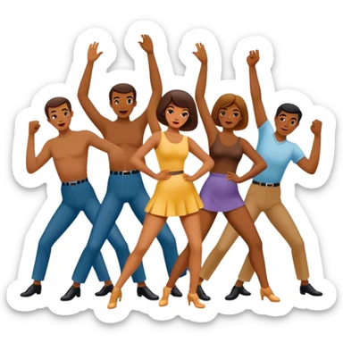 Dancing Hippies protesting in the 1960's sticker