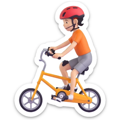 cute kid bike with two extra wheels sticker