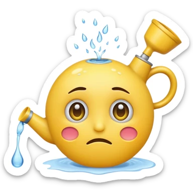 Sad emoji with watering eyes sticker