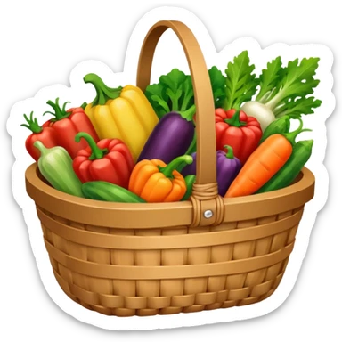 a basket of vegetables sticker