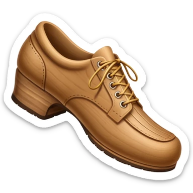 Un zapato de madera estilo Polonia . El zapato está tallado a mano. Pero de madera   sticker