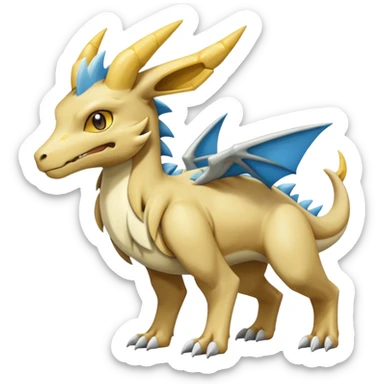 Manectric-Lucio-Cubone-Draco-Fakémon-hybrid-creature (full body), 4 legs sticker
