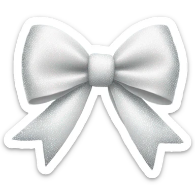 white glittery bow sticker