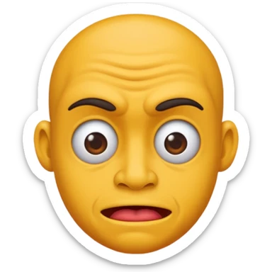 an ugly human, male sticker