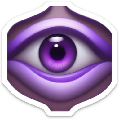 majestic godly violet iris eyeball serious intense symmetrical knowledgable sticker