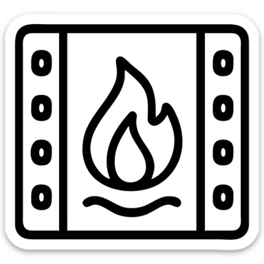 lost media icon, simple and recognizable, outline style, no fill sticker