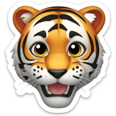 a super hero tiger sticker