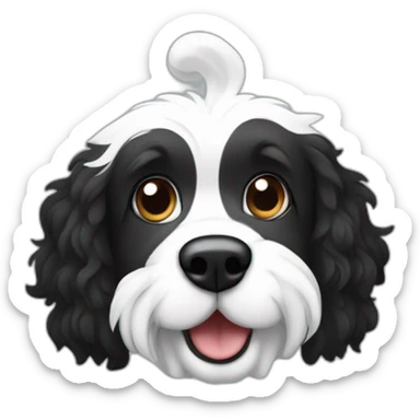 A black and white Aussie doodle with a speak bubble saying NO APPLE TV sticker