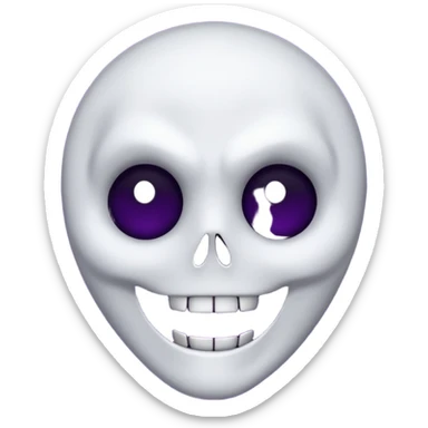 um coração roxo claro com o rosto do ghost face sticker