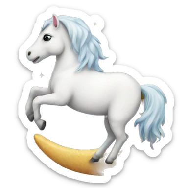 Unicorn on the moon sticker