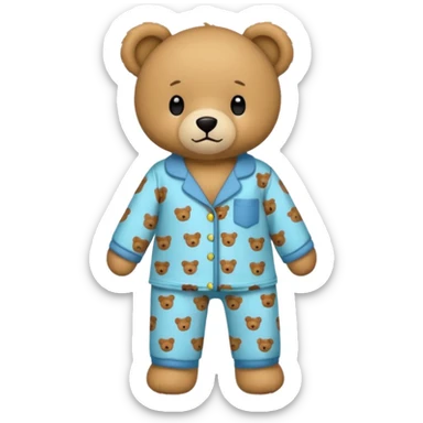 Pajamas with teddy bear pattern  sticker