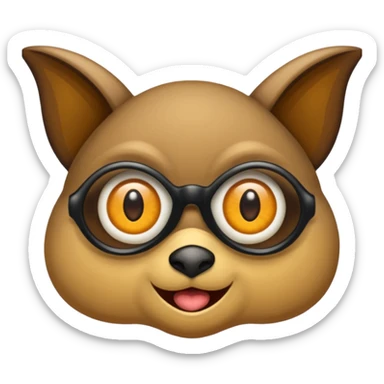 un pipistrello che indossa gli occhiali sticker