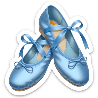 Blue ballet shoes sticker