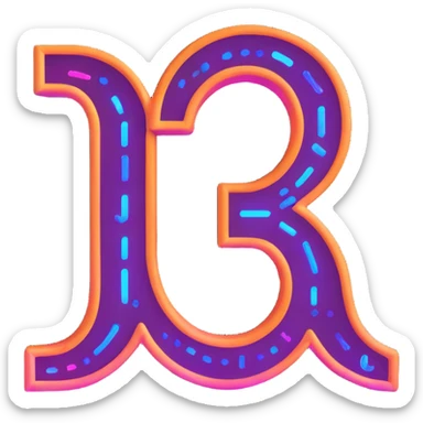 number 3 in Rich Proxy style: fantasy, dark, neon, 3D, light mysticism, neon glow, volumetric sticker