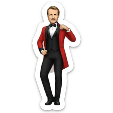 Macron as a stripper sticker
