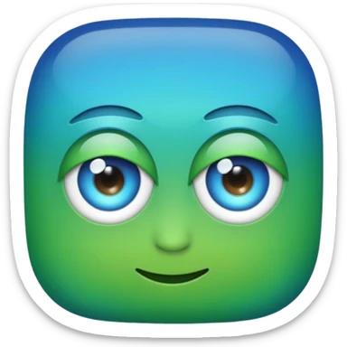 create me a discord success emoji in the form of a "W" with a blue to green gradient that is bold and eyecatching sticker