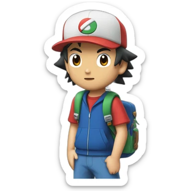 Ash ketchum sticker