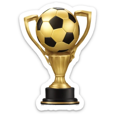 Trophy of soccer league sticker
