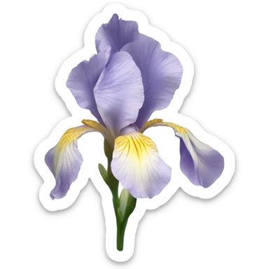 pale Iris flower sticker