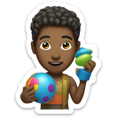 Playing with toys sticker