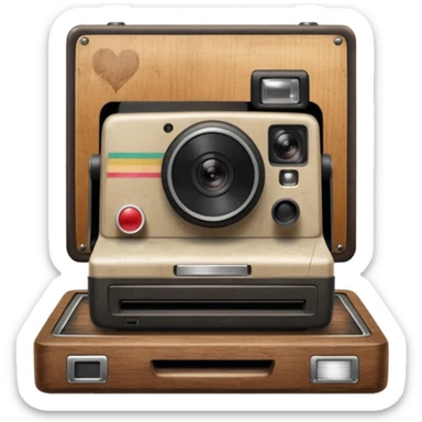 board with polaroid photo sticker