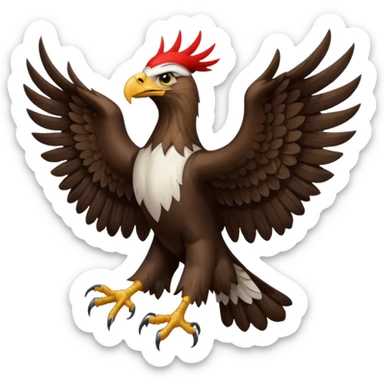albanian eagle as handsymbol sticker