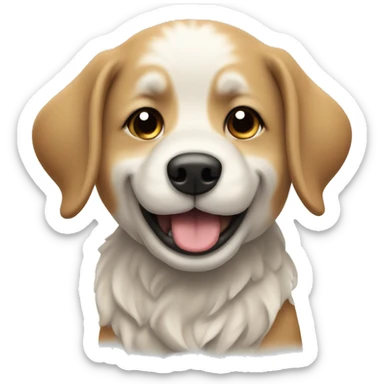 cachorro comendo no frio dançando na montanha  sticker