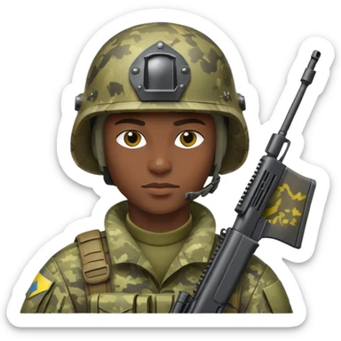 Ukrainian soldier in mm14 camo with helmet sticker