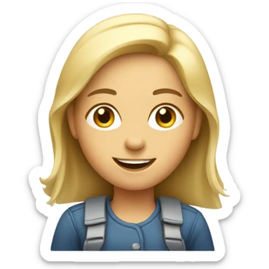 smiling girl driving a car sticker