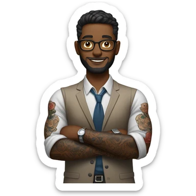 Teacher with tats sticker